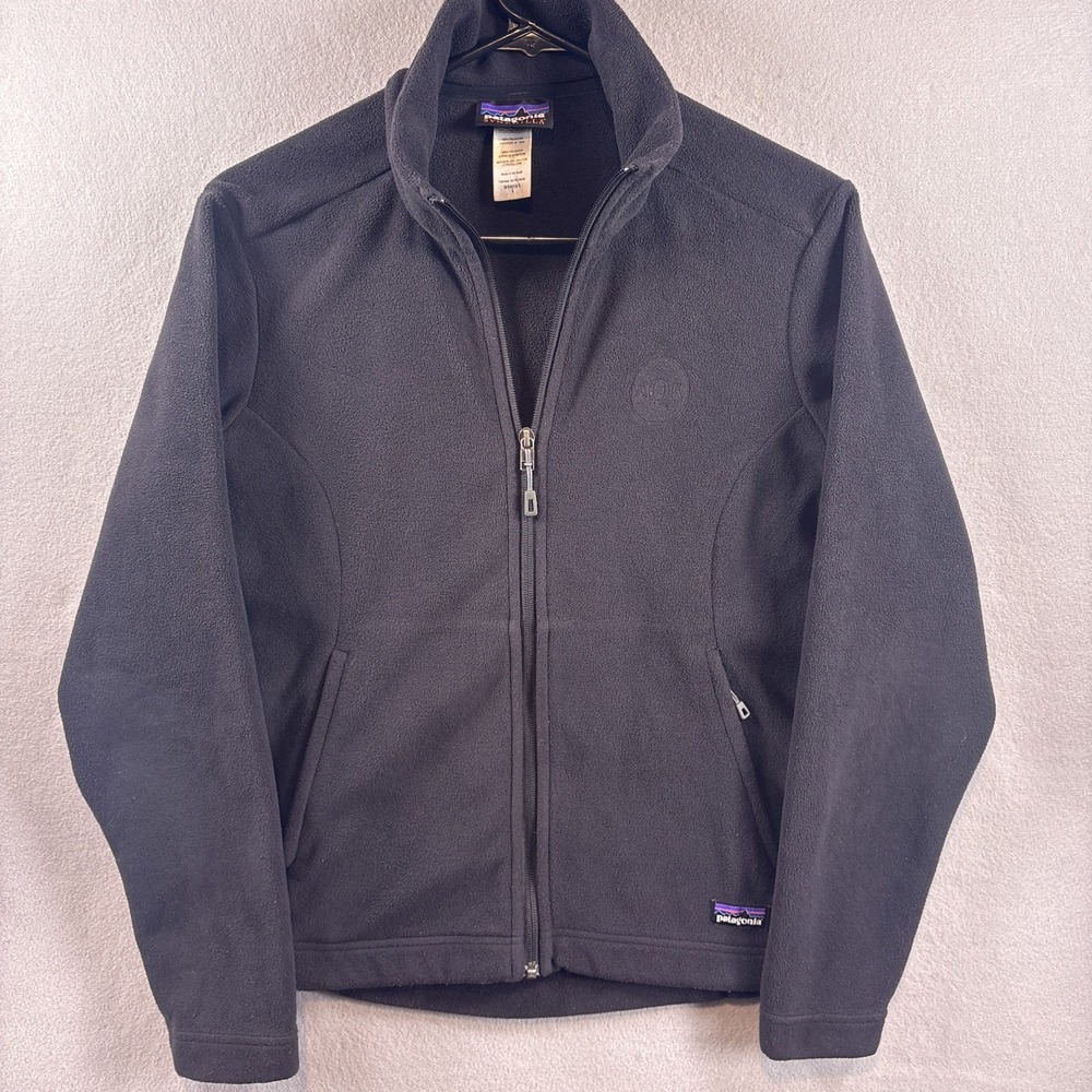Patagonia Synchilla Micro Fleece Jacket Womens Small Full Zip Black 11848